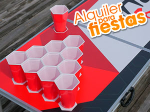 Vasos hexagonales para juego de beer pong
